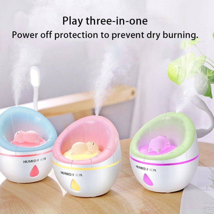 Sofa Portable USB Mute Mini Humidifier Nebulizer with LED Night Light for Office, Home Bedroom, Support USB Output, Capacity: 350ml, DC 5V(Pink)