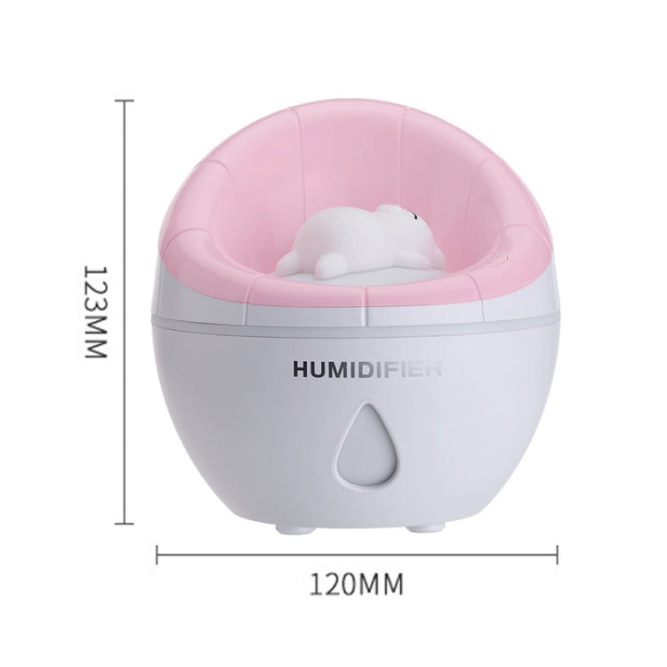 Sofa Portable USB Mute Mini Humidifier Nebulizer with LED Night Light for Office, Home Bedroom, Support USB Output, Capacity: 350ml, DC 5V(Pink)