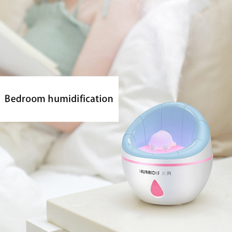 Sofa Portable USB Mute Mini Humidifier Nebulizer with LED Night Light for Office, Home Bedroom, Support USB Output, Capacity: 350ml, DC 5V(Pink)