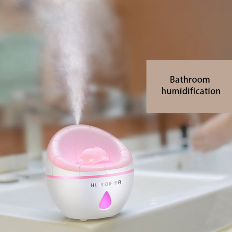 Sofa Portable USB Mute Mini Humidifier Nebulizer with LED Night Light for Office, Home Bedroom, Support USB Output, Capacity: 350ml, DC 5V(Pink)