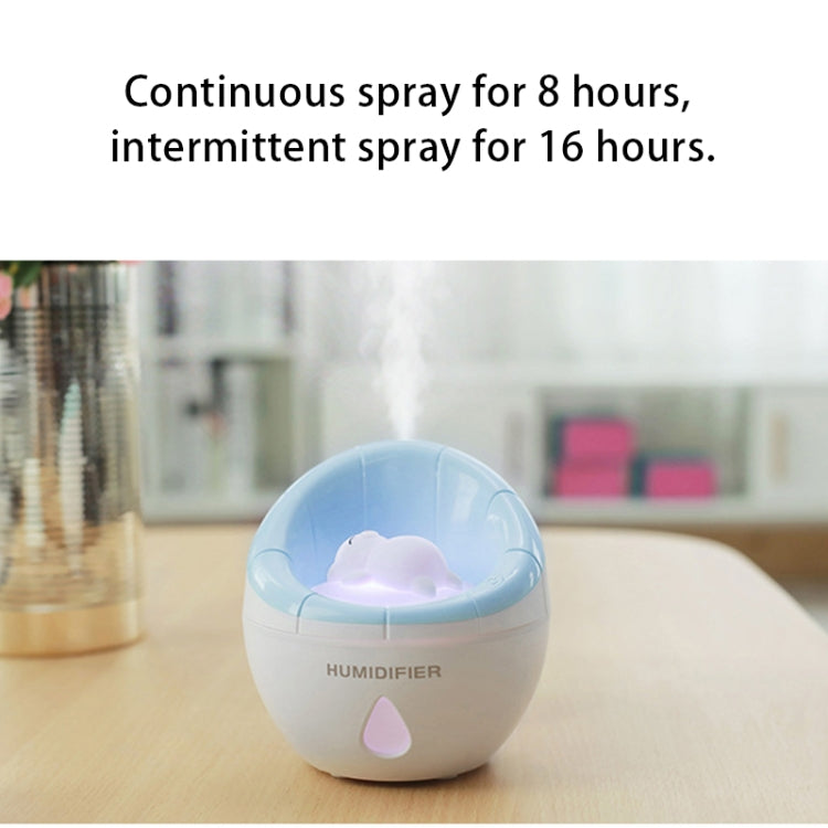 Sofa Portable USB Mute Mini Humidifier Nebulizer with LED Night Light for Office, Home Bedroom, Support USB Output, Capacity: 350ml, DC 5V(Pink)
