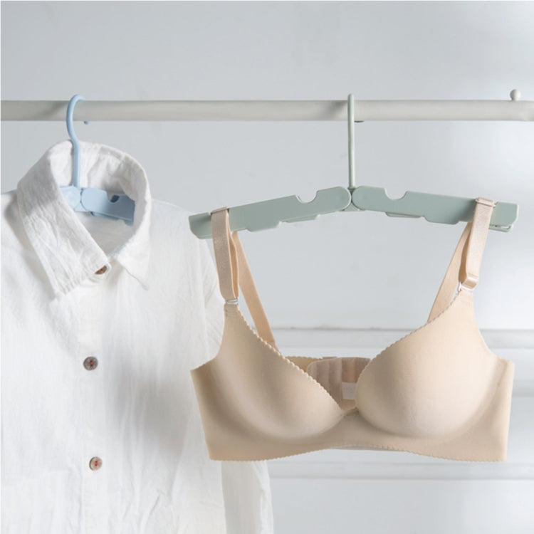 Foldable Clothes Hanger Drying Rack with 4 Hidden Clips for Home / Travel, Random Color Delivery