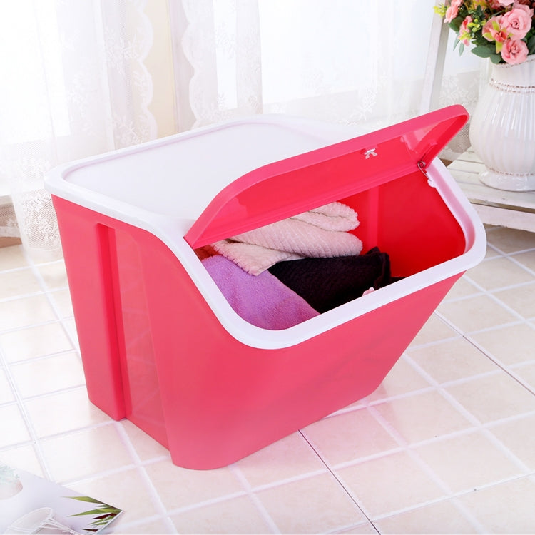 Household Plastic Thickened Enlarged Snap Cap Storage Box Case Container (Red)