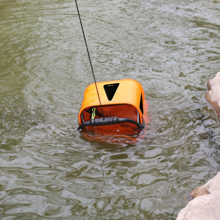 Multi-function Thickening Live Fish Bucket Foldable Waterproof Fishing Storage Bucket with Rope, Size: 20*20 cm, Random Color Delivery