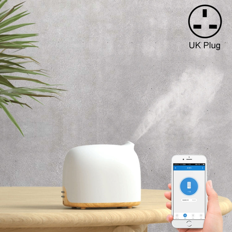 GX-02K Intelligent WIFI Wood-grain Air Humidifier Aromatherapy Essential Oil Diffuser Automatic Alcohol Sprayer, Light Wood Grain,