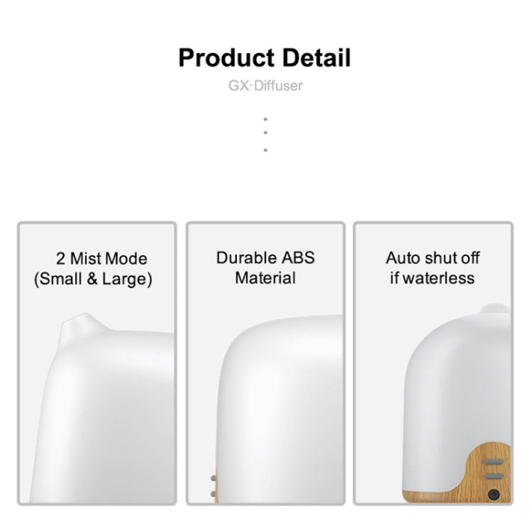 GX-02K Intelligent WIFI Wood-grain Air Humidifier Aromatherapy Essential Oil Diffuser Automatic Alcohol Sprayer, Light Wood Grain,