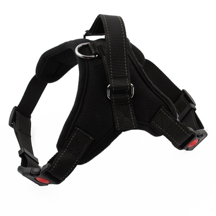 Fashion Nylon Breathable Pet Dogs Adjustable Harness Lead Leash Collar Belt with 3m Reflective Yarn, Size: S, Chest: 45-51cm, Neck: 40-48cm, Random Color Delivery