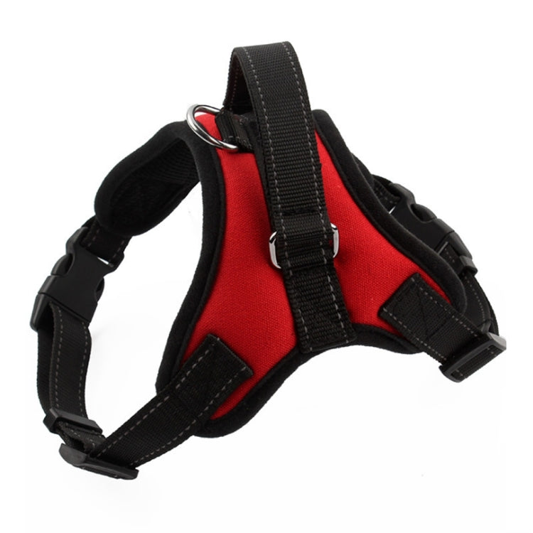 Fashion Nylon Breathable Pet Dogs Adjustable Harness Lead Leash Collar Belt with 3m Reflective Yarn, Size: S, Chest: 45-51cm, Neck: 40-48cm, Random Color Delivery