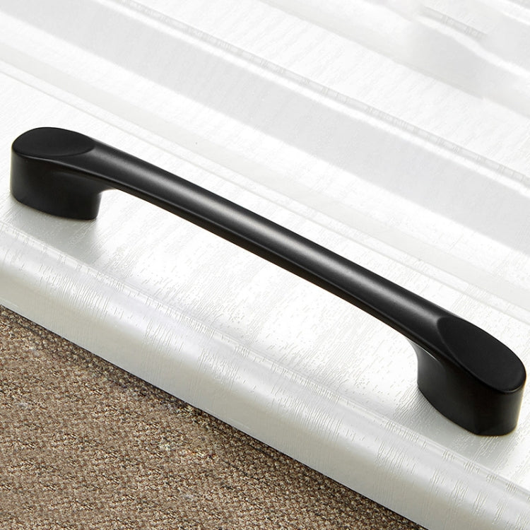 5 PCS 6225A-96 Simple Cabinet Door Handle Drawer Wardrobe Zinc Alloy Handle (Black)