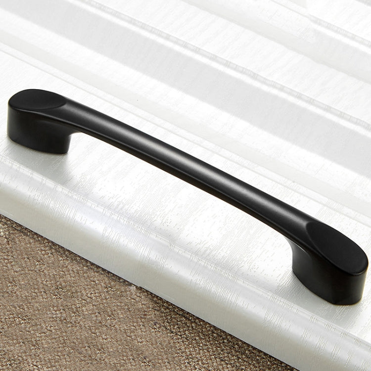 5 PCS 6225A-128 Simple Cabinet Door Handle Drawer Wardrobe Zinc Alloy Handle (Black)