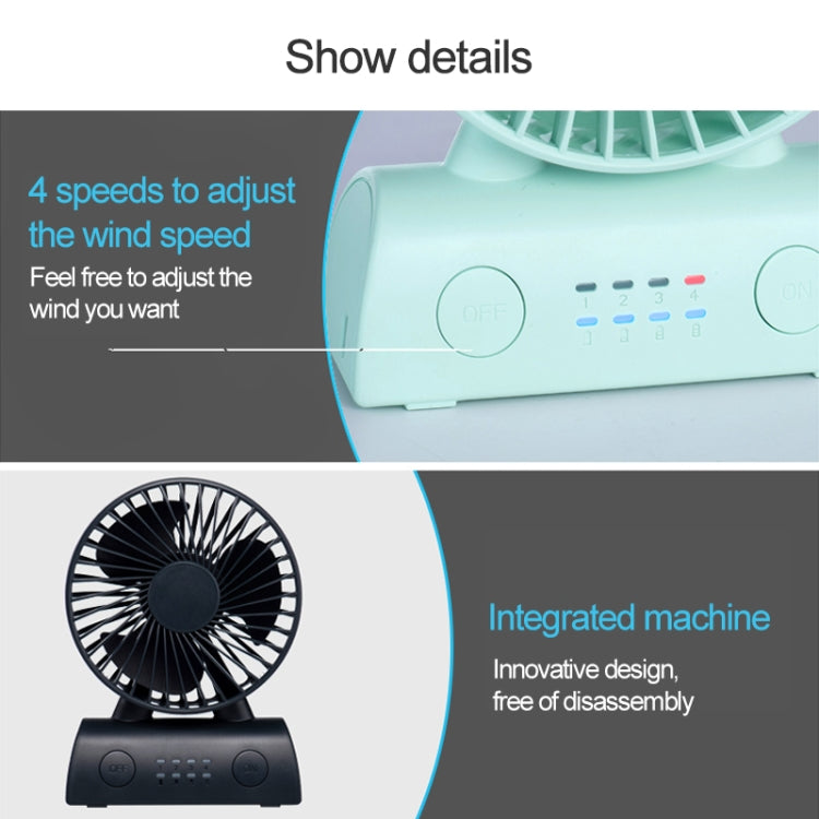 OCUBE D402 4W USB Charging Portable Mobile Fan,  with 4 Speed Control