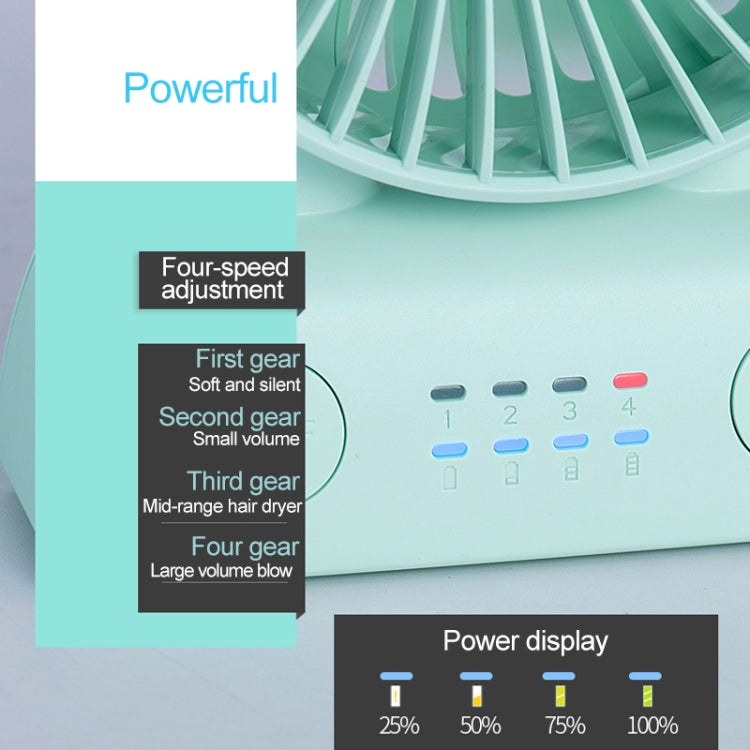 OCUBE D402 4W USB Charging Portable Mobile Fan,  with 4 Speed Control