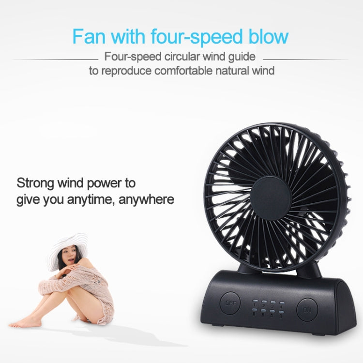 OCUBE D402 4W USB Charging Portable Mobile Fan,  with 4 Speed Control