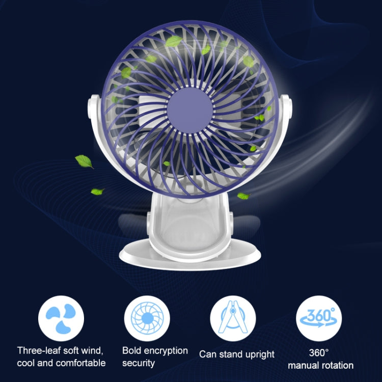 OCUBE D601 4W USB Charging Portable Desktop Fan Clip Fan,  with 3 Speed Control