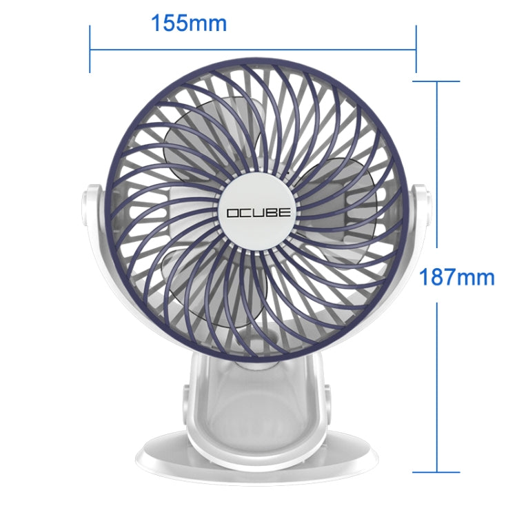 OCUBE D601 4W USB Charging Portable Desktop Fan Clip Fan,  with 3 Speed Control