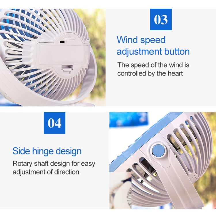 OCUBE D601 4W USB Charging Portable Desktop Fan Clip Fan,  with 3 Speed Control