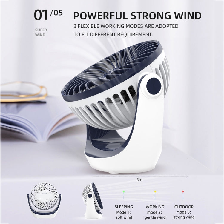 OCUBE D602 4W USB Charging Portable Desktop Fan,  with 3 Speed Control