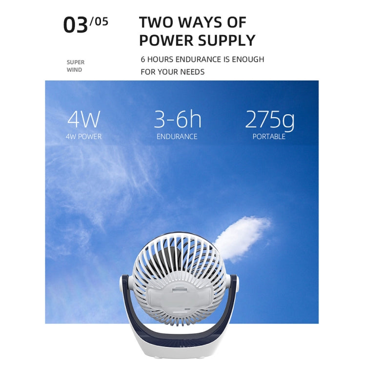 OCUBE D602 4W USB Charging Portable Desktop Fan,  with 3 Speed Control