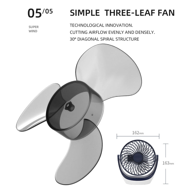 OCUBE D602 4W USB Charging Portable Desktop Fan,  with 3 Speed Control