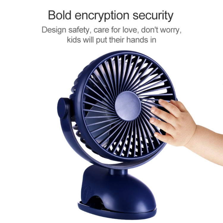 OCUBE D603 4W USB Charging Portable Desktop Fan Clip Fan,  with 4 Speed Control (Sapphire Blue)