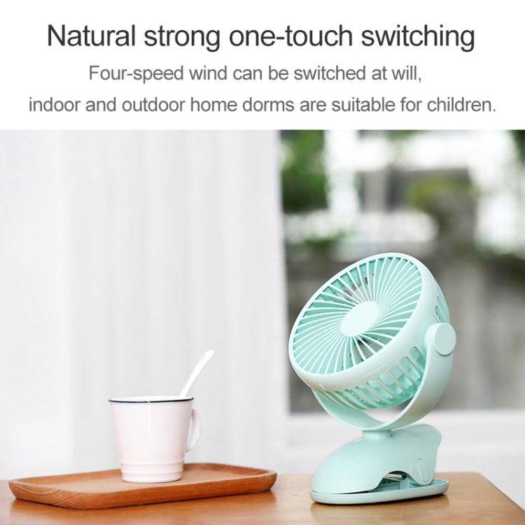 OCUBE D603 4W USB Charging Portable Desktop Fan Clip Fan,  with 4 Speed Control (Sapphire Blue)