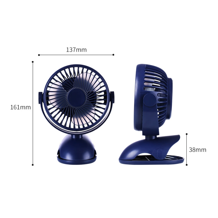 OCUBE D603 4W USB Charging Portable Desktop Fan Clip Fan,  with 4 Speed Control (Sapphire Blue)