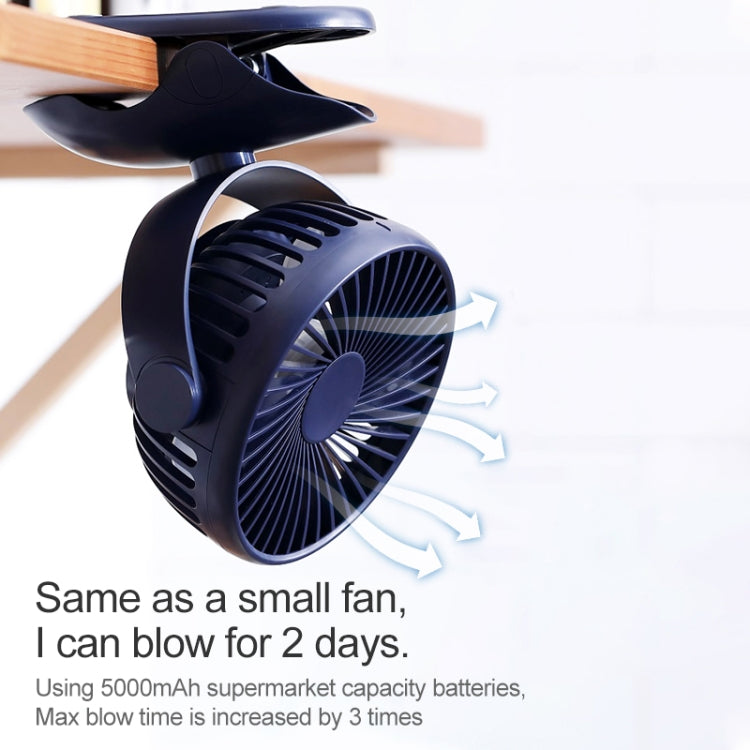 OCUBE D603 4W USB Charging Portable Desktop Fan Clip Fan,  with 4 Speed Control (Sapphire Blue)