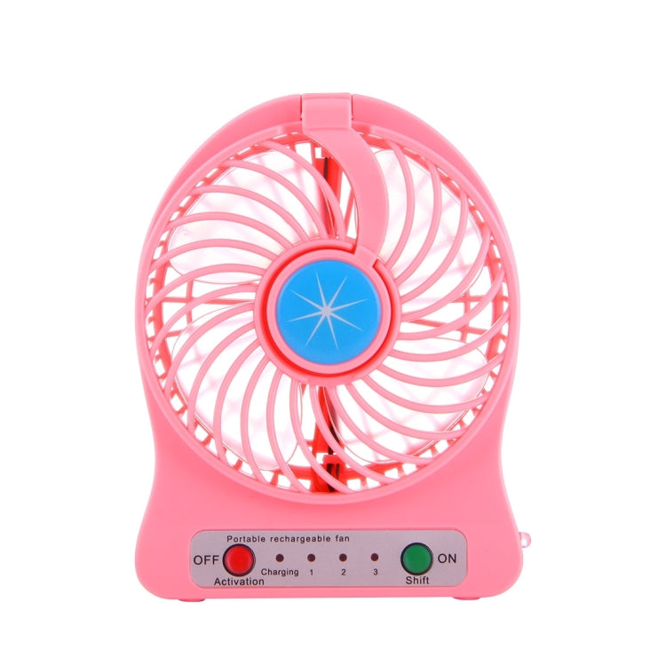 Multi-function Portable Rechargeable Low Noise Mini USB Fan with LED Light & 3 Level Adjustable Wind Speed