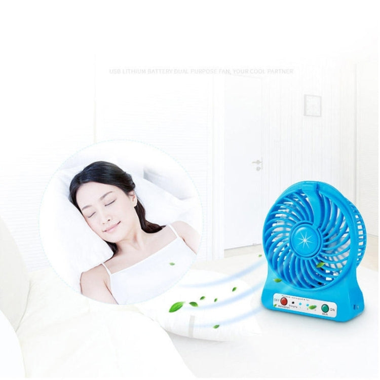Multi-function Portable Rechargeable Low Noise Mini USB Fan with LED Light & 3 Level Adjustable Wind Speed