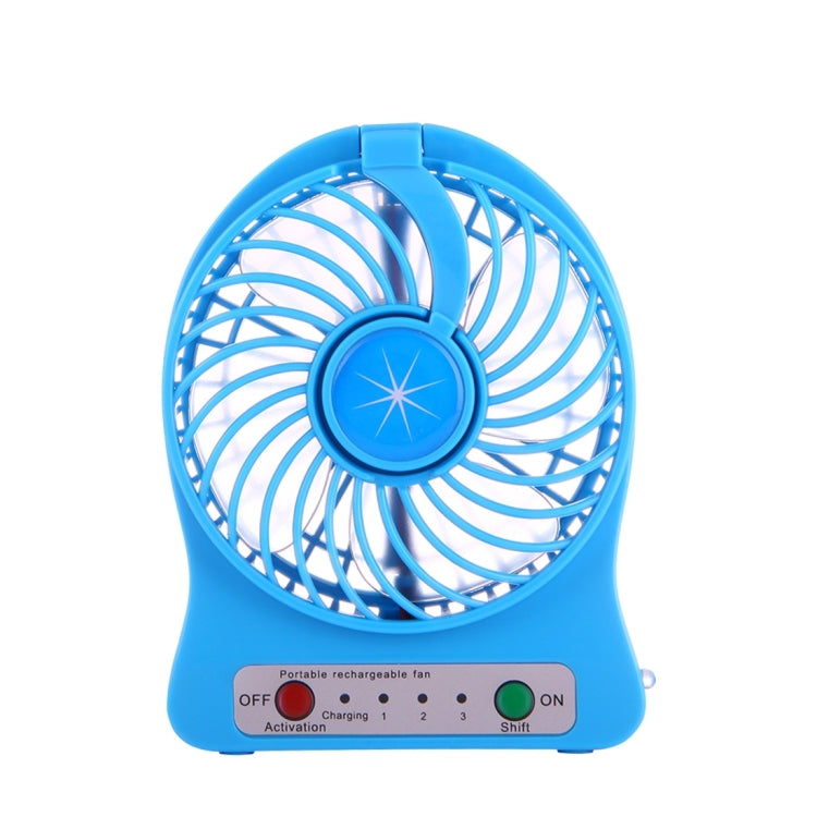 Multi-function Portable Rechargeable Low Noise Mini USB Fan with LED Light & 3 Level Adjustable Wind Speed