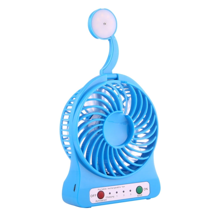 Multi-function Portable Rechargeable Low Noise Mini USB Fan with LED Light & 3 Level Adjustable Wind Speed