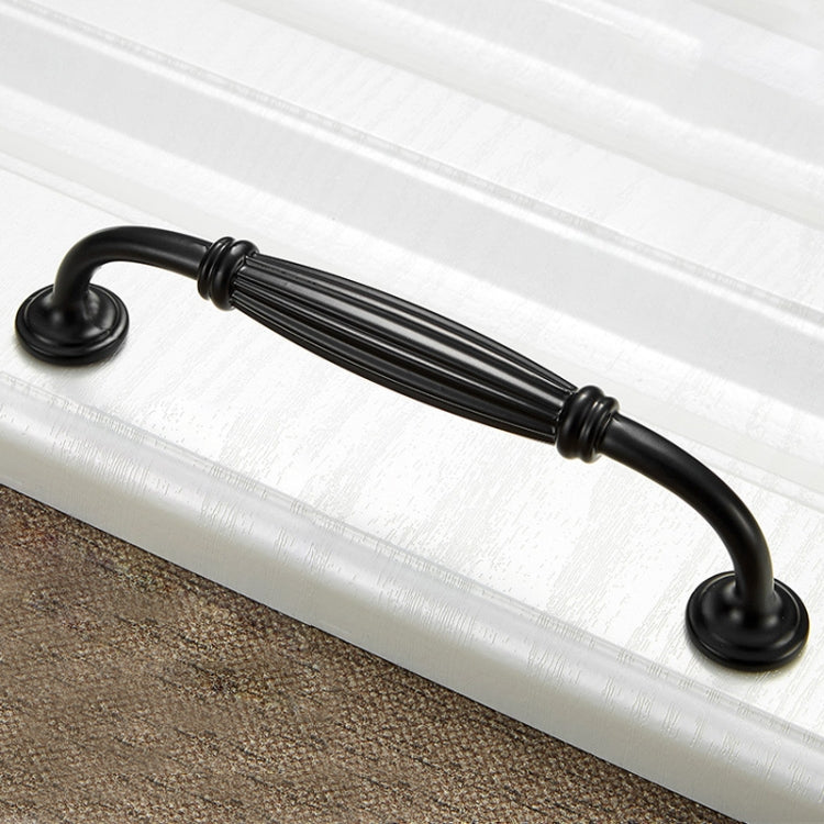 10 PCS 6064C-128 Simple Cabinet Door Handle Drawer Wardrobe Handle (Black)
