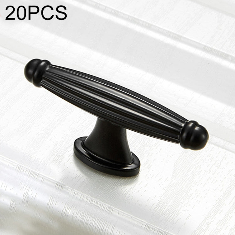 20 PCS 6064C Simple Cabinet Door Handle Drawer Wardrobe Handle (Black)