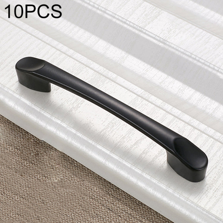 10 PCS 6225C-96 Simple Cabinet Door Handle Drawer Wardrobe Handle (Black)
