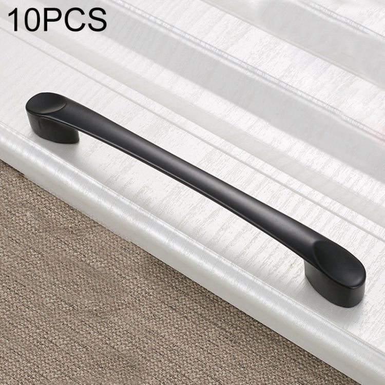 10 PCS 6225C-128 Simple Cabinet Door Handle Drawer Wardrobe Handle (Black)