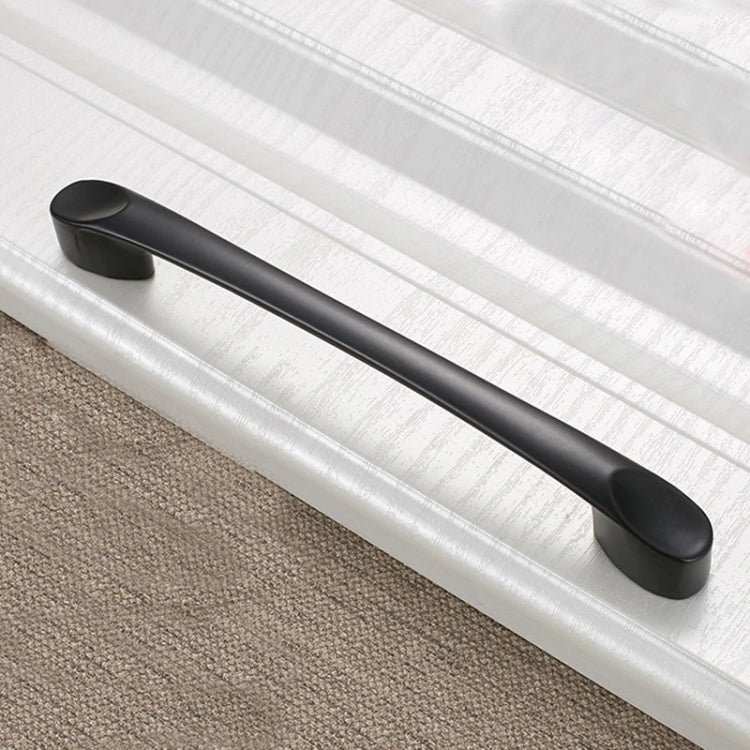 10 PCS 6225C-128 Simple Cabinet Door Handle Drawer Wardrobe Handle (Black)