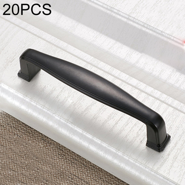 20 PCS 6227C-96 Simple Cabinet Door Handle Drawer Wardrobe Handle (Black)
