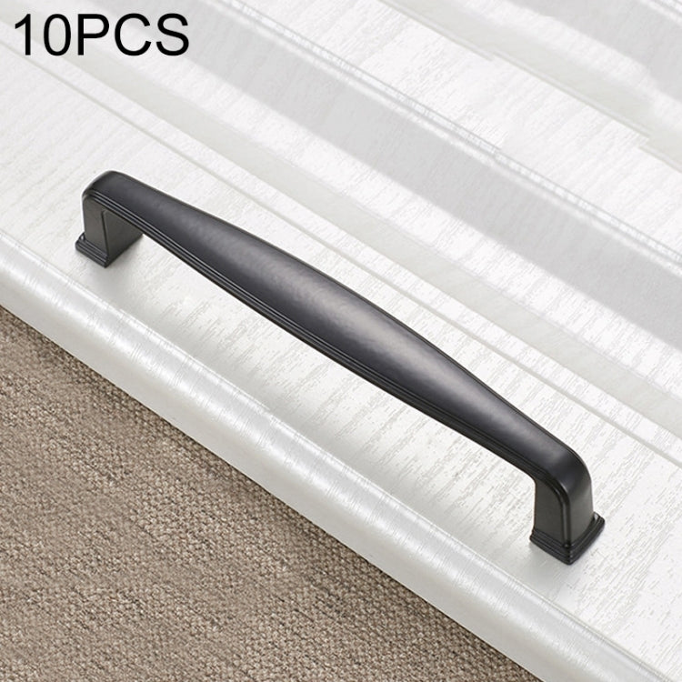 10 PCS 6227C-128 Simple Cabinet Door Handle Drawer Wardrobe Handle(Black)