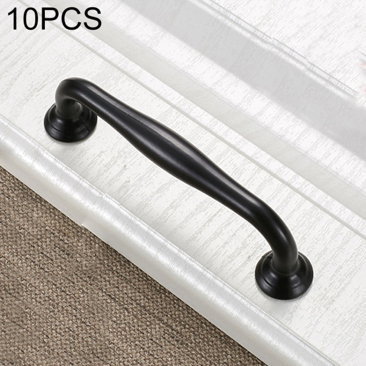 10 PCS 6291C-96 Simple Cabinet Door Handle Drawer Wardrobe Handle (Black)