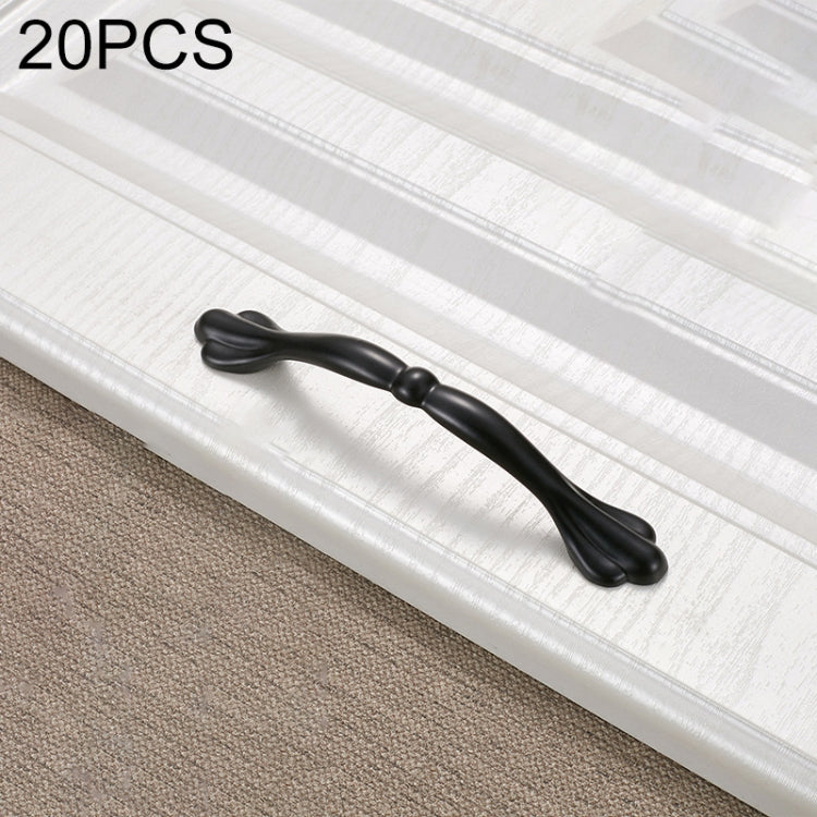20 PCS 6555C-96 Simple Cabinet Door Handle Drawer Wardrobe Handle (Black)