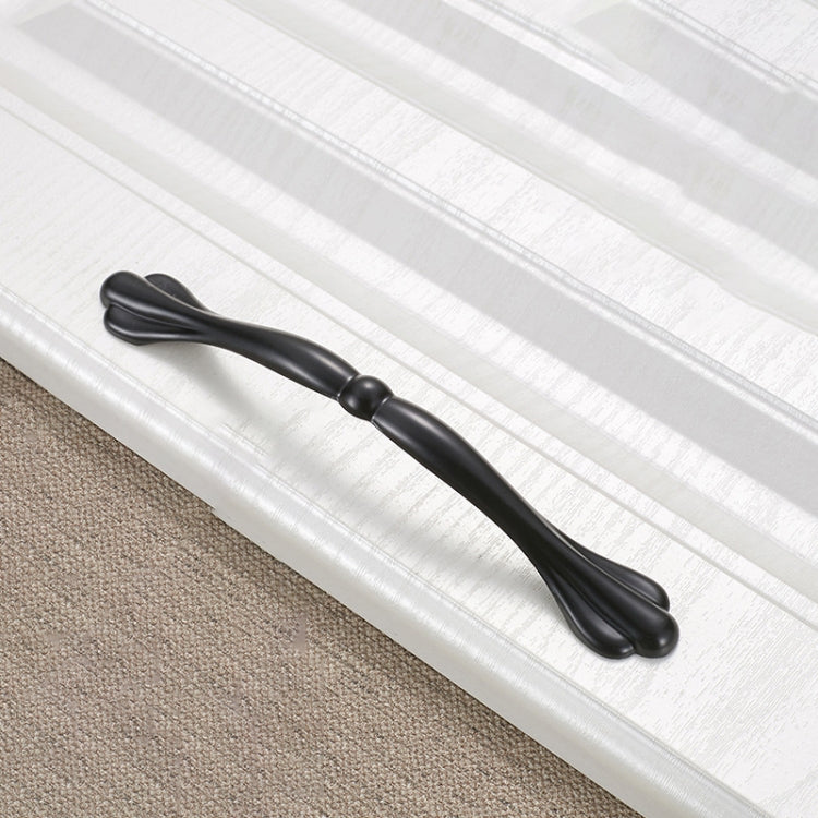 10 PCS 6555C-128 Simple Cabinet Door Handle Drawer Wardrobe Handle (Black)