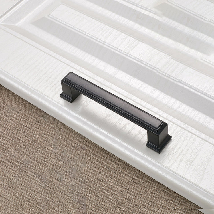 10 PCS 6609C-96 Simple Cabinet Door Handle Drawer Wardrobe Handle (Black)