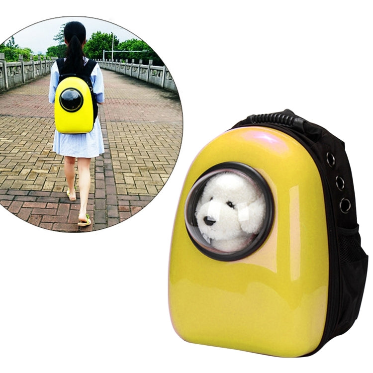 Space Capsule Carrier Breathable Pet Backpack Travel Portable Pet Bag for Cat / Dog and other Pets, Size:32*29*42cm(Yellow)