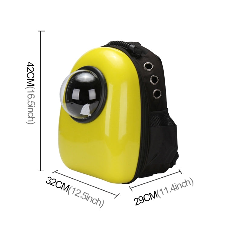 Space Capsule Carrier Breathable Pet Backpack Travel Portable Pet Bag for Cat / Dog and other Pets, Size:32*29*42cm(Yellow)