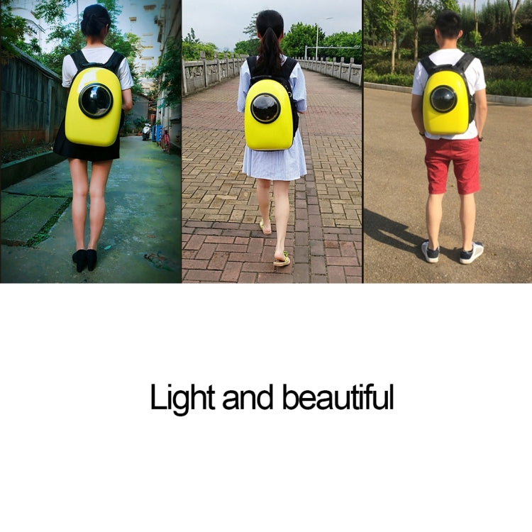 Space Capsule Carrier Breathable Pet Backpack Travel Portable Pet Bag for Cat / Dog and other Pets, Size:32*29*42cm(Yellow)