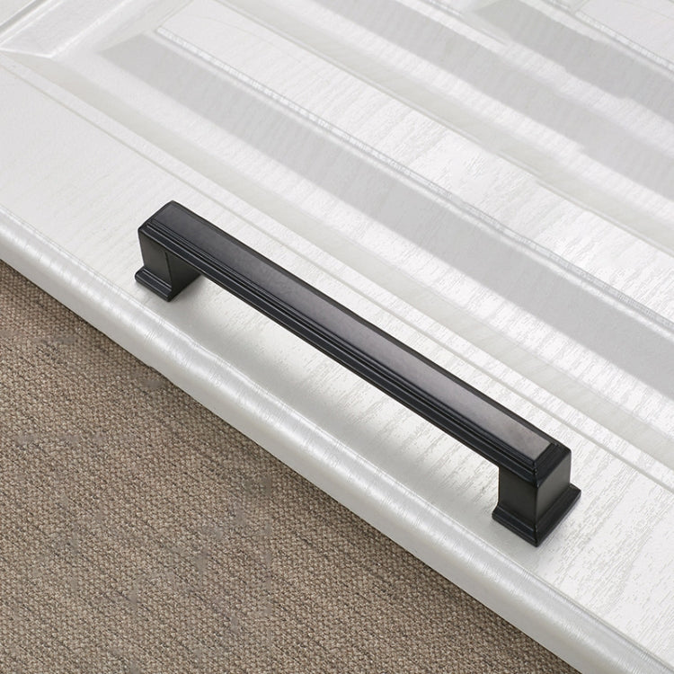 10 PCS 6609C-128 Simple Cabinet Door Handle Drawer Wardrobe Handle (Black)
