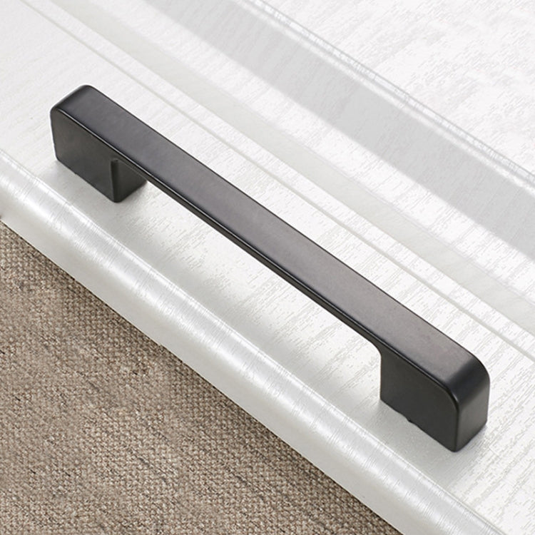 10 PCS 6613C-128 Simple Cabinet Door Handle Drawer Wardrobe Handle (Black)