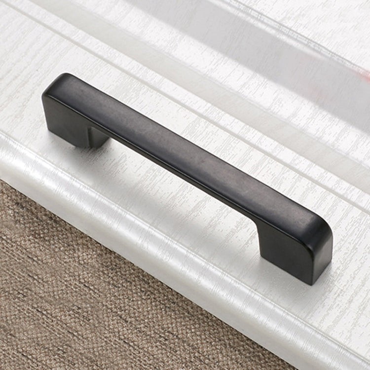 10 PCS 6613C-96 Simple Cabinet Door Handle Drawer Wardrobe Handle (Black)