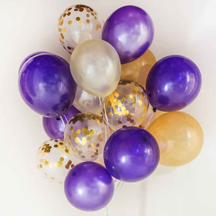 5 PCS 12 inch Transparent Gold Sequins Confetti Balloons, Holiday Party Wedding Decoration Confetti Balloons, Random Style Delivery
