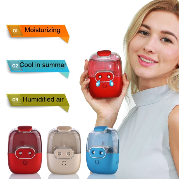 ZW-728H Pig Shape 60ML Nanometer Water Replenishing Device Double-head Sprayer Air Humidifier for Home & Office(Blue)